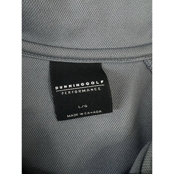 Dunning Performance Golf Polo Shirt Men XL Gray Poly Short Sleeve Golfer Logo - Picture 12 of 12